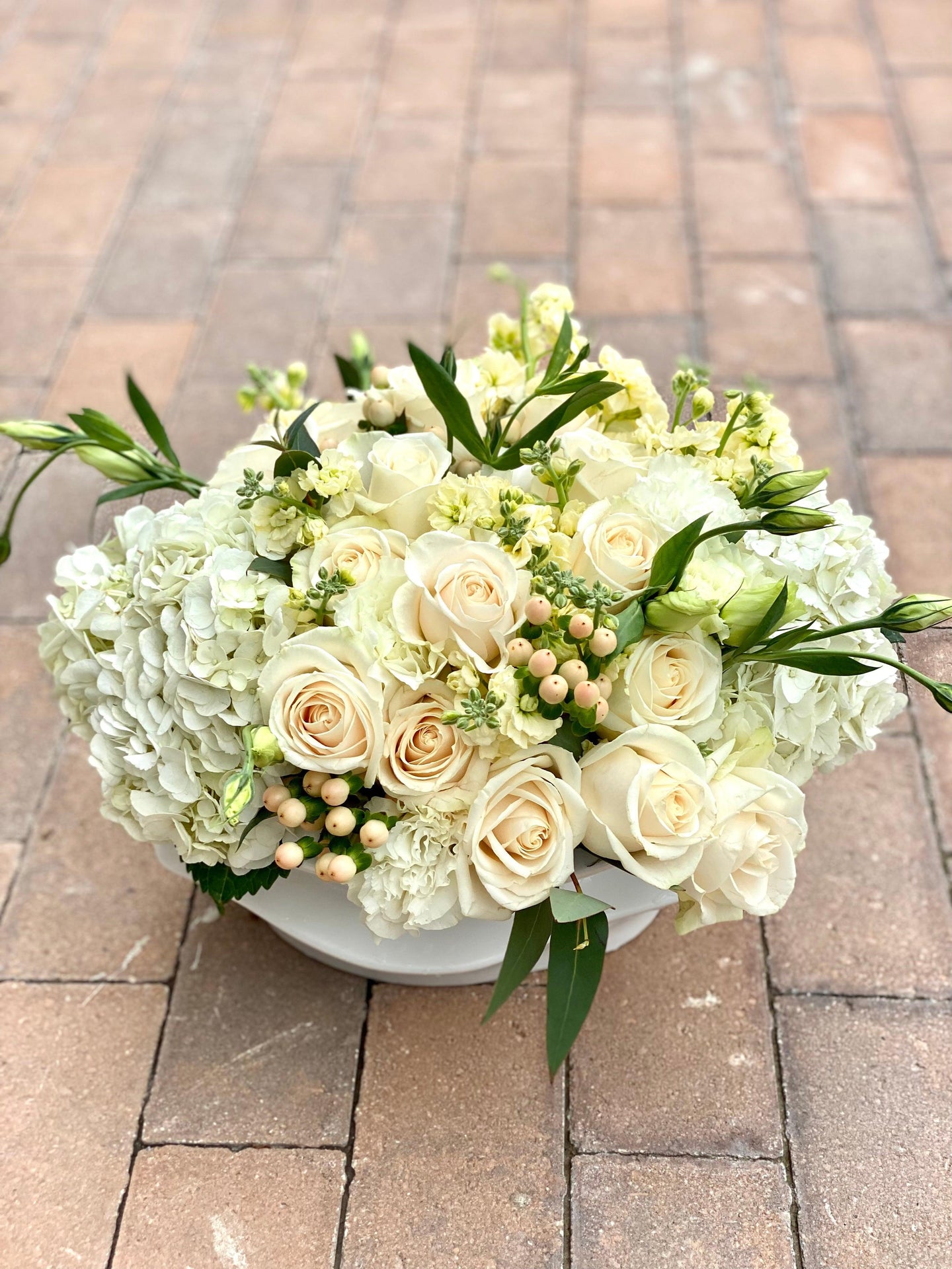All White Bouquets - Mikells Florist