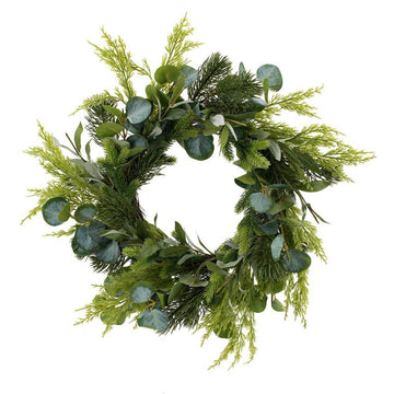Pine & Greenery Leaf Wreath - Mikells Florist