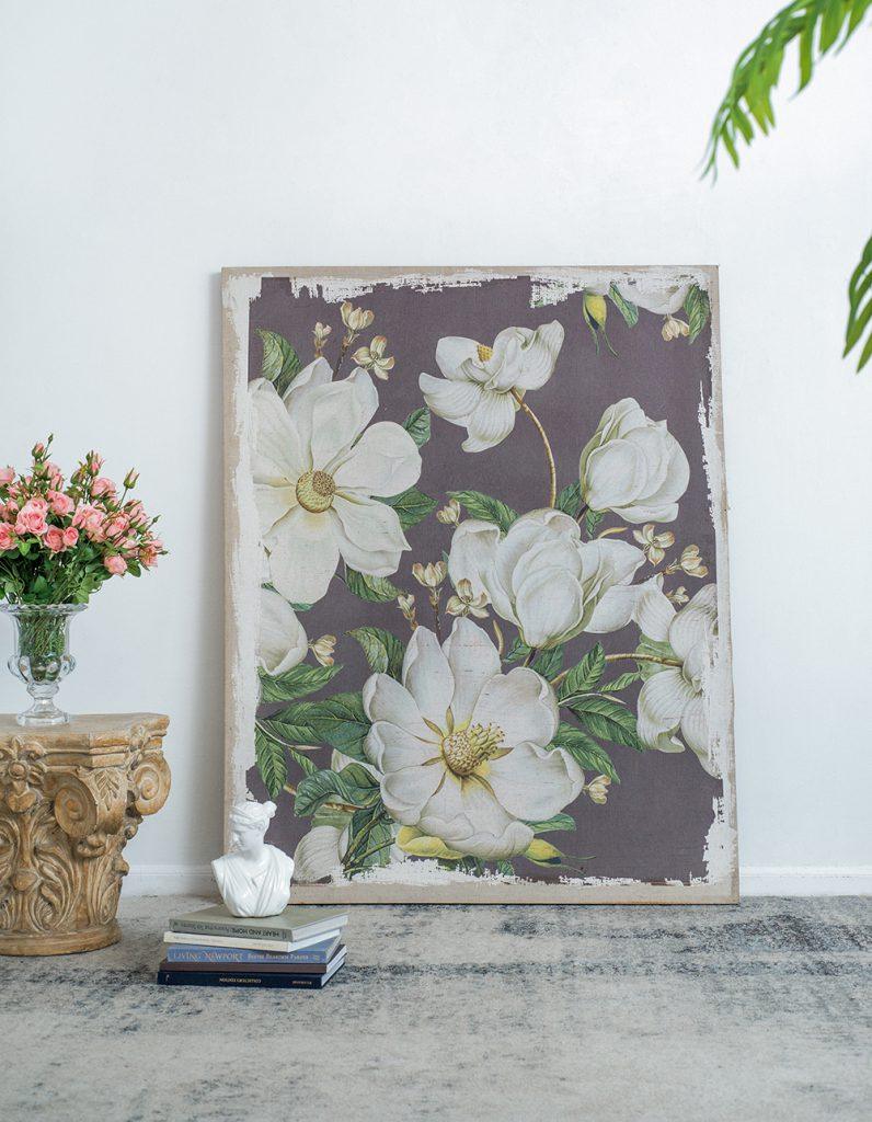 Magnolia Blooms Canvas Print - Mikells Florist