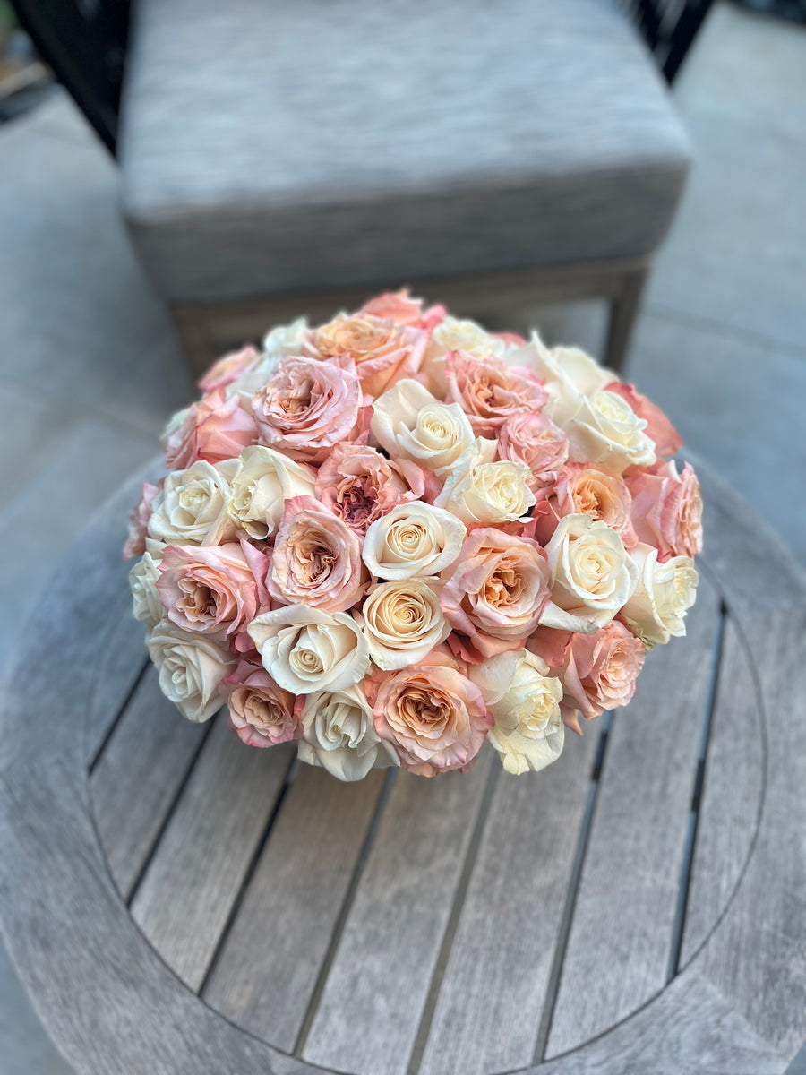 Peaches & Cremè Bouquet - Mikells Florist