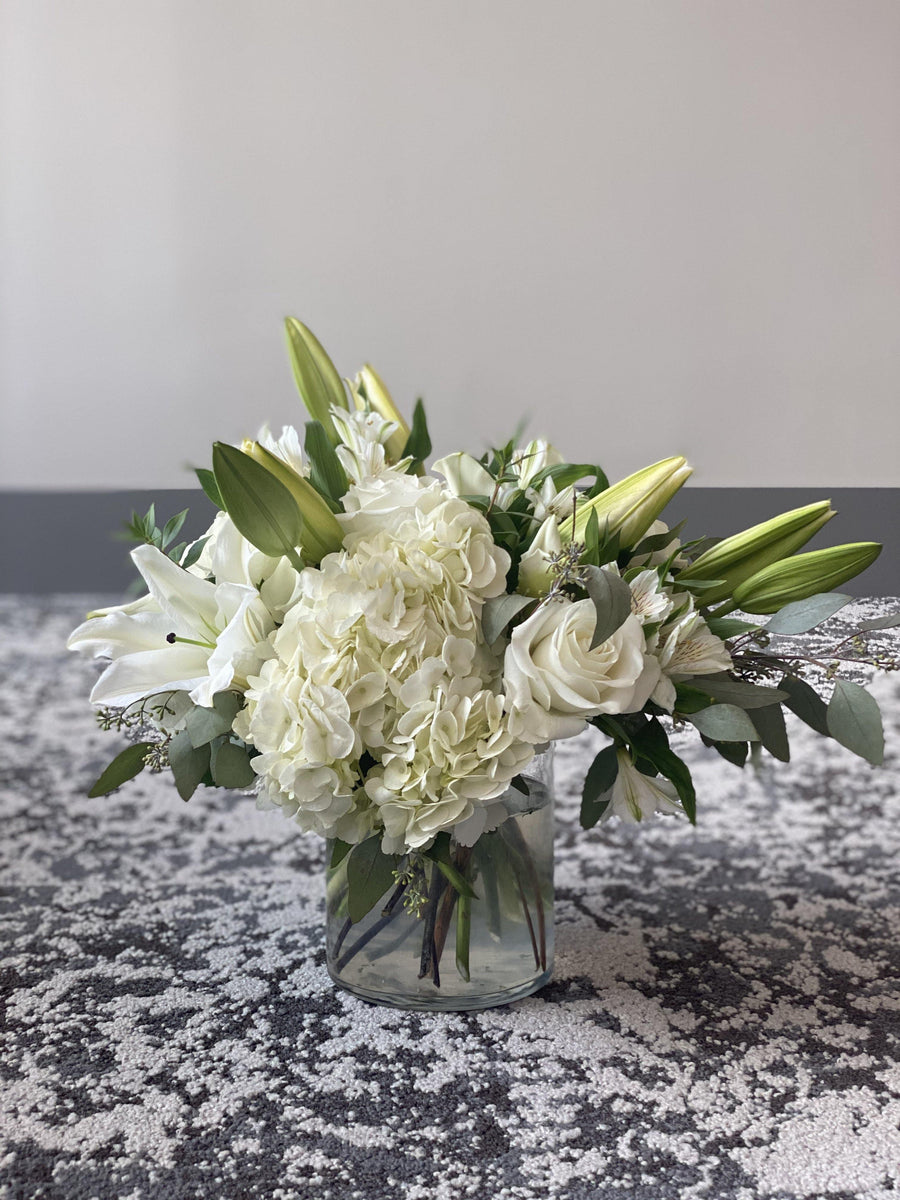 Simply White Cut Arrangement - Mikells Florist